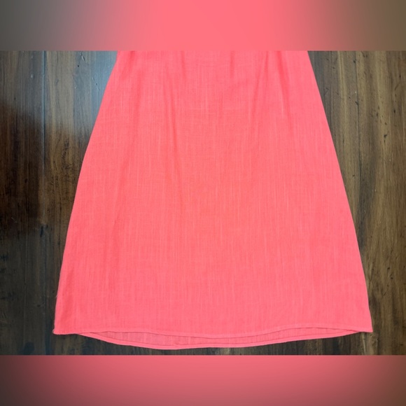Pomander Place Tuckernuck Darcy Dress Small Coral Linen Blend Summer Chic Beach - Picture 4 of 13